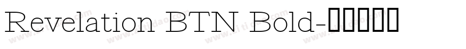 Revelation BTN Bold字体转换